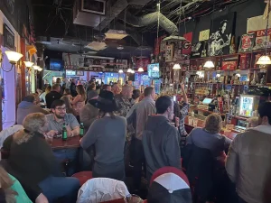 Crowd enjoying live music and drinks at The Britannia Pub Wilmington Island Savannah GA