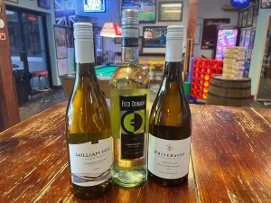Wine bottles at The Britannia Pub Wilmington Island Savannah GA